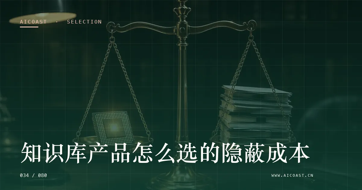 文章封面：知识库产品怎么选的隐蔽成本（选型与对比类目）