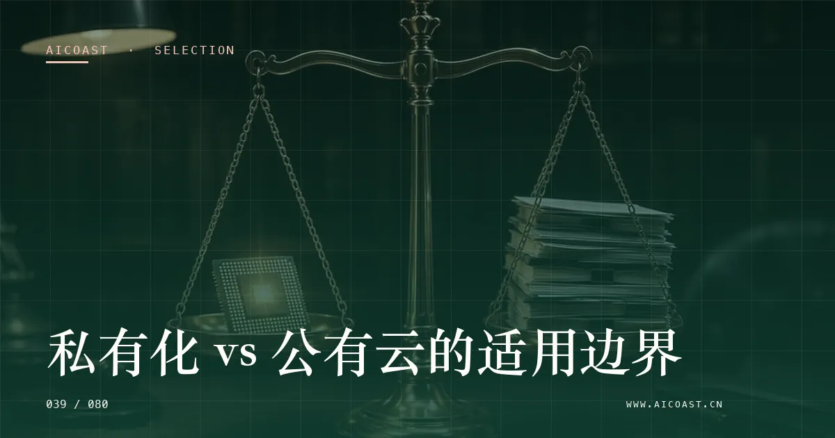 文章封面：私有化 vs 公有云的适用边界（选型与对比类目）