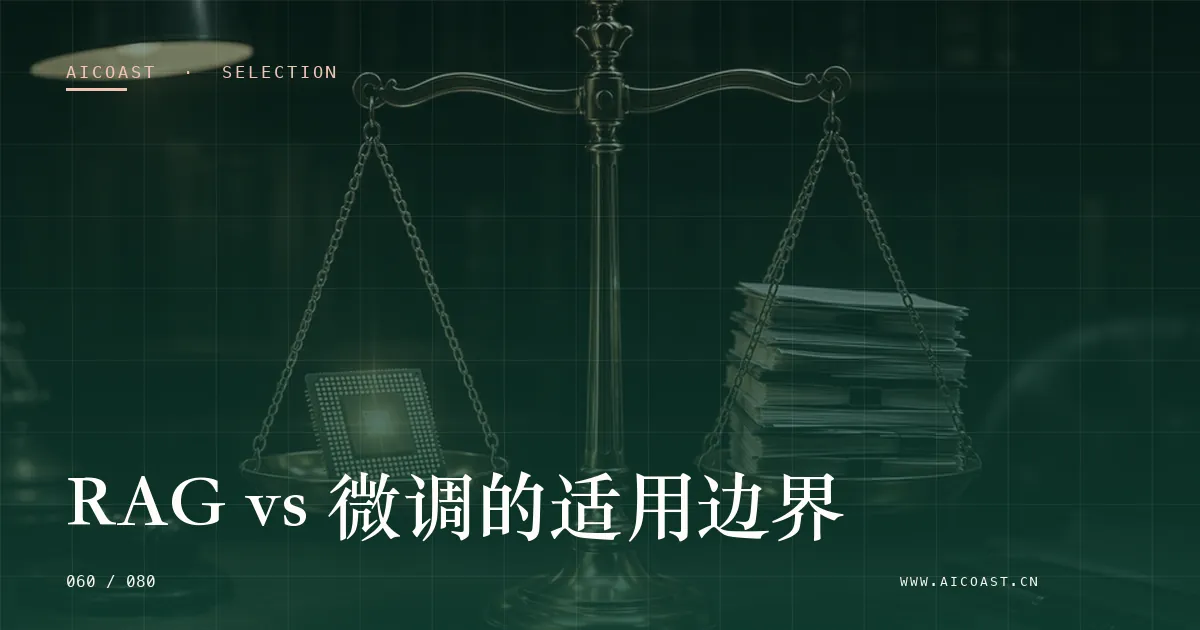 文章封面：RAG vs 微调的适用边界（选型与对比类目）